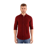 Men Solid Casual Spread Shirt