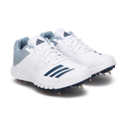 Boys Lace Cricket Shoes  (White)