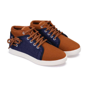 Boys & Girls Lace Sneakers  (Brown)