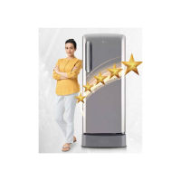 LG 190 L Direct Cool Single Door 5 Star 2019 BEE Rating Refrigerator with Base Drawer  (Shiny Steel, GL-D201APZY)